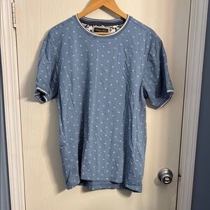 Casual Blue Polka Dot Short Sleeve Tee